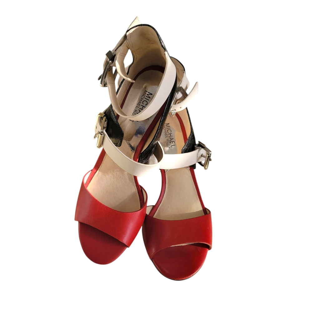 Michael Kors Red and White Women's Sandals